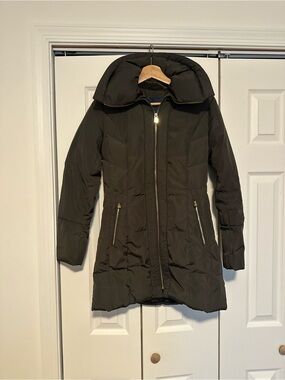 Cole Haan Olive Green Quilted Puffer Coat